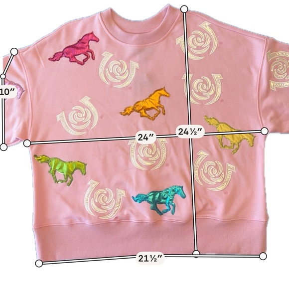 Brianna Cannon Pink Kentucky Derby Sweatshirt size Small NWT - Picture 3 of 5